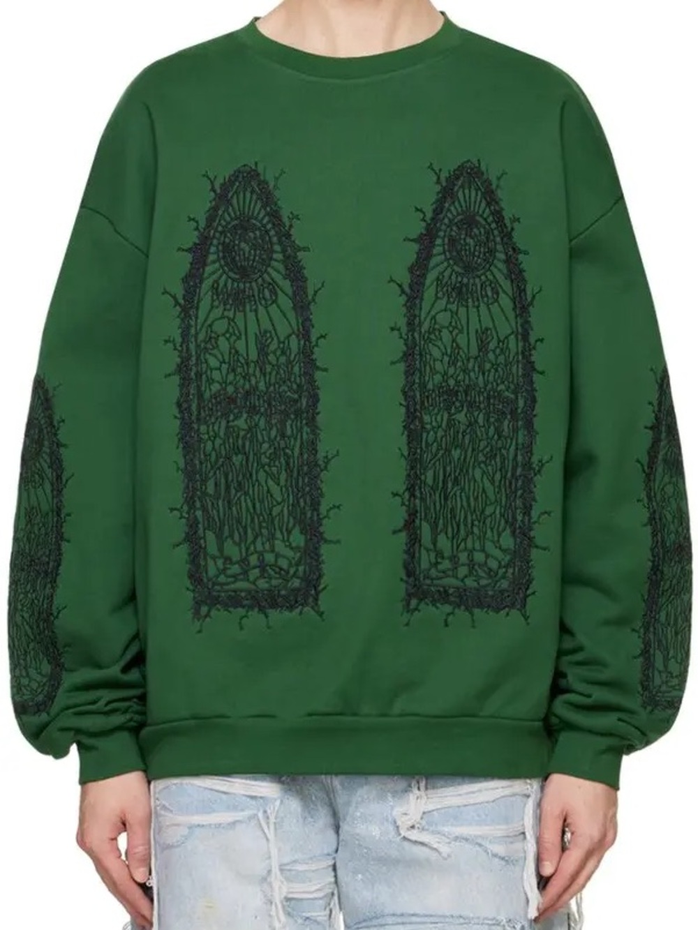 Who Decides War by Ev Bravado green Thorned Pullover
